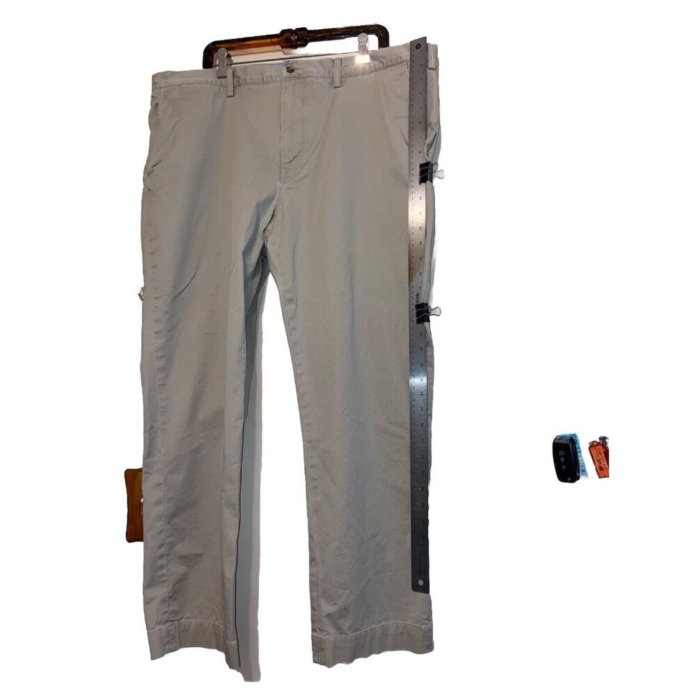 Polo Ralph Lauren School stretch straight fit men’s 42/30 khakis Logo RN 41381